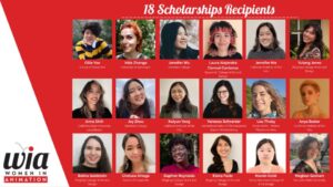 headshots of all women in animation scholarship recipiences