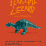 Poster of Terrible Lizard with a lizard against a red backdrop.