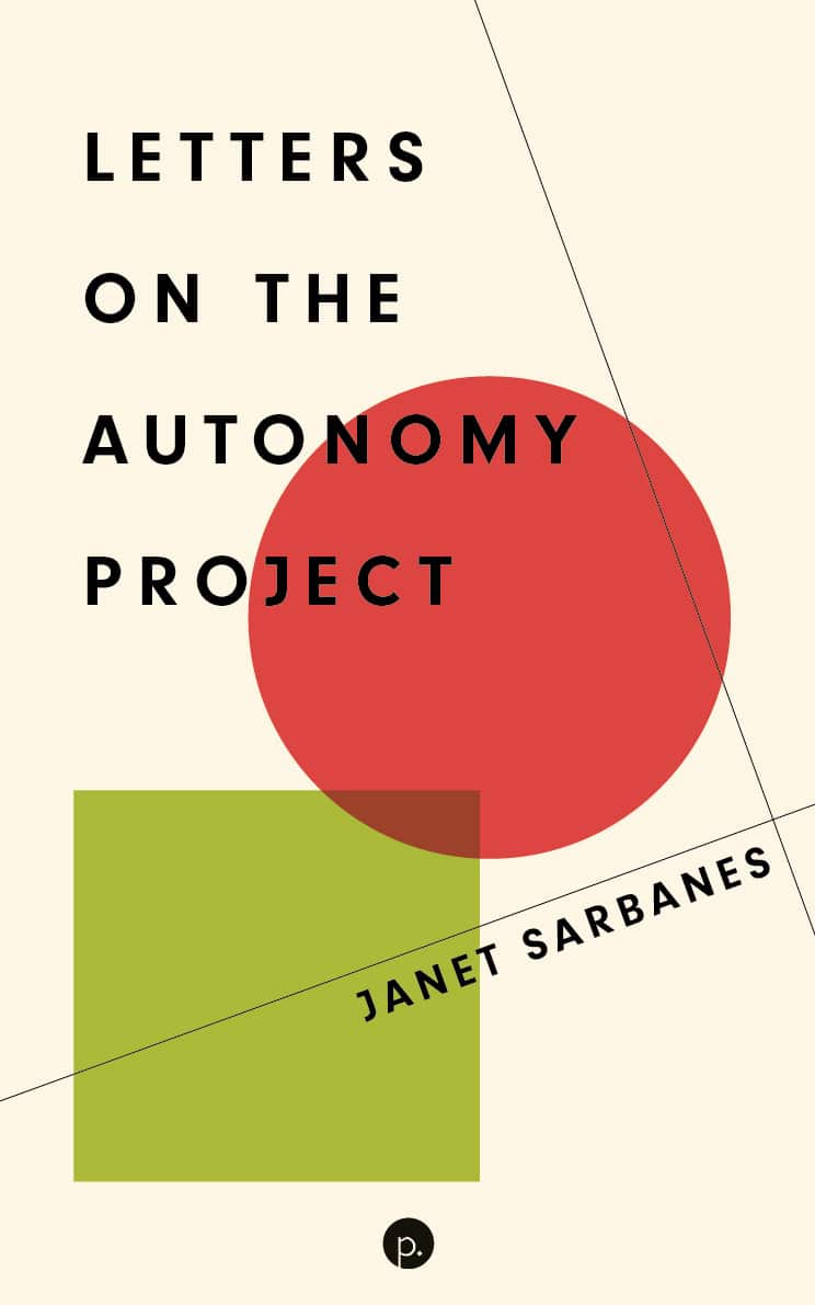 Book cover on 'Letters on the Autonomy Project'