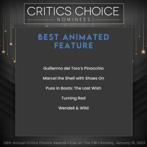 Gray Critics Choice Nominees Best Animated Feature graphic
