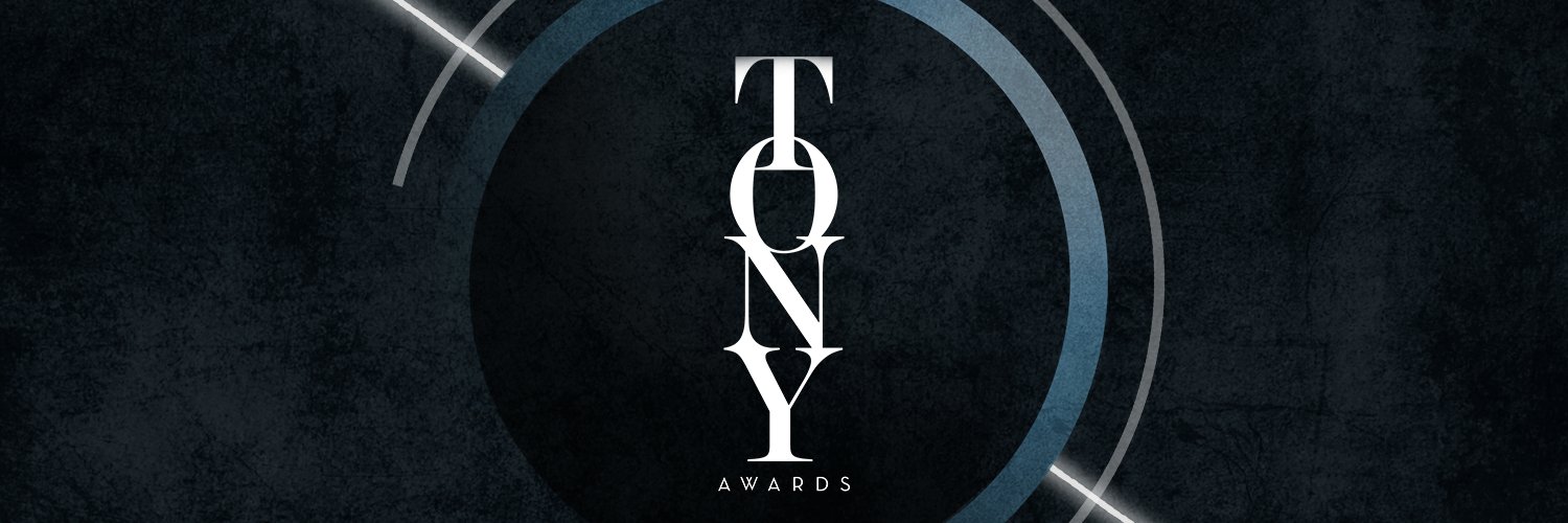 Black graphic with "Tony" spelled vertically in white text and "Awards" beneath in smaller text