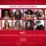 Six column, two row collage of headshots of 2023 AFI Cinematography Intensive for Women participants