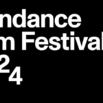 Black and white text logo of Sundance Film Festival 2024
