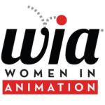 Women in Animation (WIA) logo in black and red text