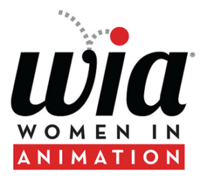 Women in Animation (WIA) logo in black and red text