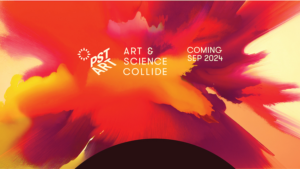 Poster for 2024 PST ART: Art and Science Collide