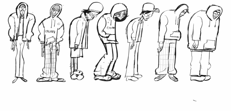Go Outside main character sketches | Michelle Kuo