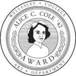 A round logo with a woman in the center. The text reads Wellesley College Alice C. Cole '42 Award