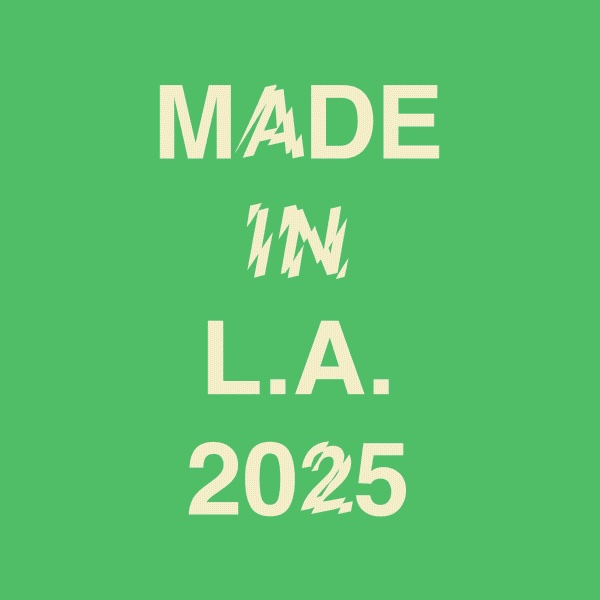 Made in LA graphic with cream lettering on green background