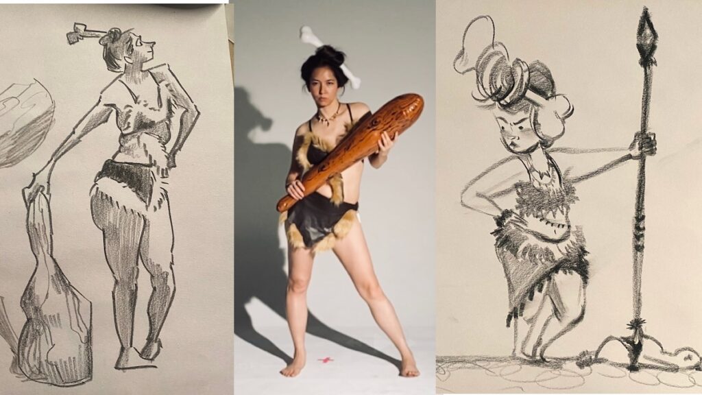 Anna Veedra (center), CalArts animation model