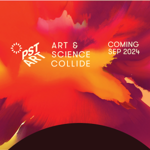 Poster for 2024 PST ART: Art and Science Collide