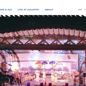 A Gamelan performance shot of the indoor-outdoor amphitheater The Wild Beast at CalArts at night.